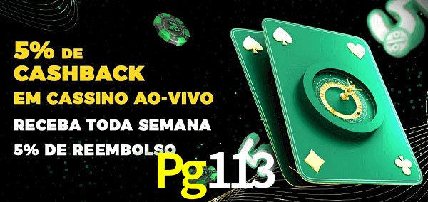 Promoções do cassino ao Vivo Pg113